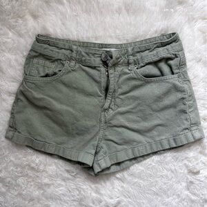 PacSun Mint Green Corduroy 3” Mom Shorts